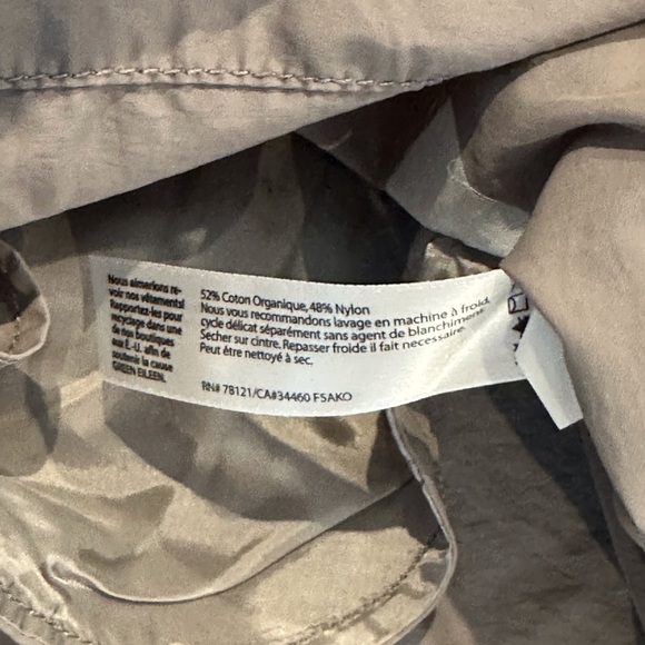 Eileen Fisher Hidden Hood Gray Rain Jacket Size Small - Picture 6 of 11